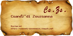 Csanádi Zsuzsanna névjegykártya