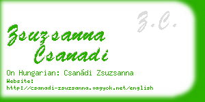 zsuzsanna csanadi business card